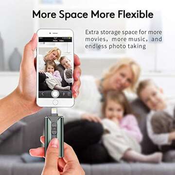 Flash Drive for iPhone 1TB, AUAMOZ USB Memory Stick Photo Stick External Storage Thumb Drive for iPhone iPad Android Computer (Dark Green)