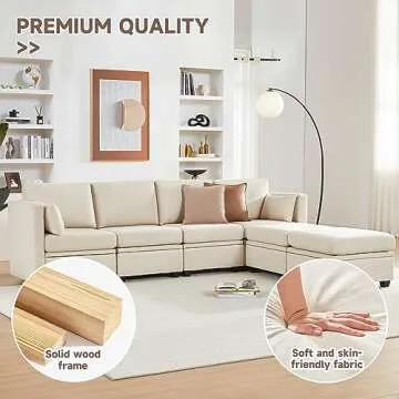 Weture Modular Sectional Sofa with Storage and Ottomans