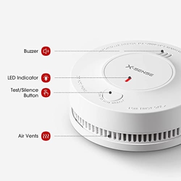 X-Sense 10-Year Battery Smoke Alarm with LED Indicator