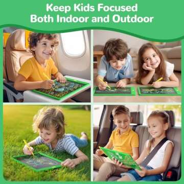TECJOE LCD Writing Tablet for Kids, 11 Inch Drawing Tablets for Kids, Boys Toys Gifts Dinosaur Doodle Board, Toddlers Travel Games Learning Toy Christmas Birthday Gifts for 3 4 5 6 Year Old Boys Green