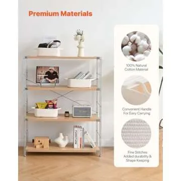 Small Woven Basket, 12 x 8 x 4.5 Inches, Small Storage Baskets for Organizing, Gift Baskets Empty, Cute Small Rope Shelf Closet Storage Bins Baskets for Shelves, Dog Toy Basket, 3 Packs, Off White