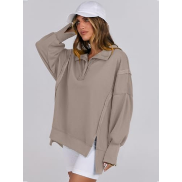 ANRABESS Oversized Women's Sweatshirt Fall 2024 Fashion