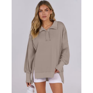 ANRABESS Oversized Women's Sweatshirt Fall 2024 Fashion