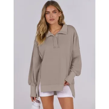 ANRABESS Oversized Women's Sweatshirt Fall 2024 Fashion