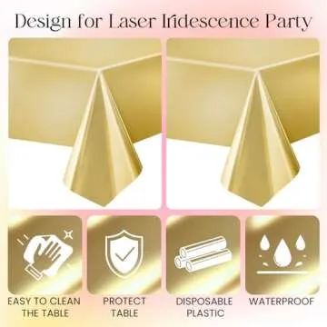 Just Shimmer Gold Tablecloth with Stunning Matte Finish 40x108