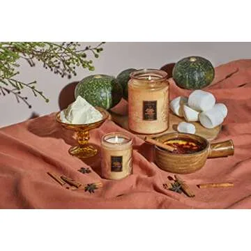Voluspa Spiced Pumpkin Latte, Small Candle Jar, 5.5 Ounce,50 Hour Burn Time,All Natural Wicks & Coconut Wax for Clean Burning,Vegan,Poured in the USA
