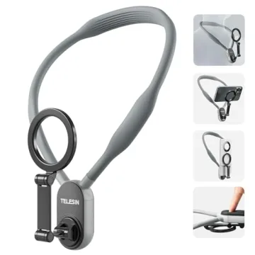 TELESIN° Magnetic Neck Mount for Phones, Neck Cell Phone Holder POV/Vlog Selfie Mount Hand Free Pho...