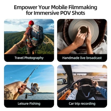 TELESIN° Magnetic Neck Mount for Phones, Neck Cell Phone Holder POV/Vlog Selfie Mount Hand Free Phone Neck Holder Chest Stand Strap Video Recording for iPhone 16 15 14 13 12 Seires Android Phones Gray