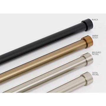 Ivilon 1 Inch Elegant Drapery Curtain Rod Adjustable 72-144 Inches