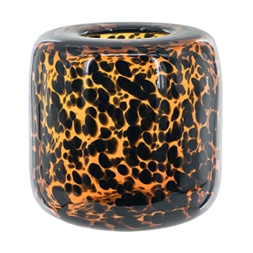 A&B Home Decorative Amber Tortoise Glass Vase