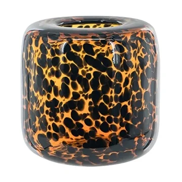 A&B Home Decorative Amber Tortoise Glass Vase