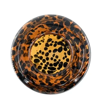 A&B Home Decorative Amber Tortoise Glass Vase