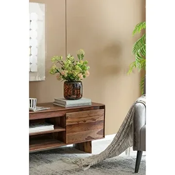 A&B Home Decorative Amber Tortoise Glass Vase