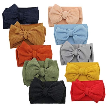 KIDOCHEESE Oversized Bow Headbands for Babies and Girls