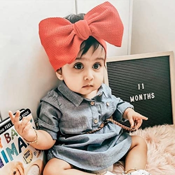 KIDOCHEESE Oversized Bow Headbands for Babies and Girls