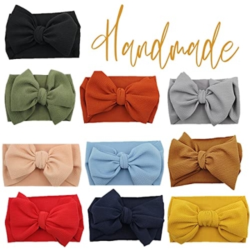 KIDOCHEESE Oversized Bow Headbands for Babies and Girls
