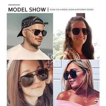 SHEEN KELLY Retro Tony Stark Sunglasses Vintage Square Metal Pilot Eyeglasses Men Women Spider Man