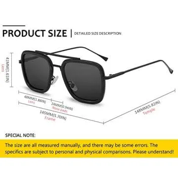 SHEEN KELLY Retro Tony Stark Sunglasses Vintage Square Metal Pilot Eyeglasses Men Women Spider Man