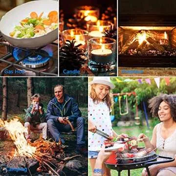 Aolfay Lighter,Rechargeable Lighter Candle Lighter Electric Lighter USB Lighter ​Grill Lighter Plasma LED Battery Display Safety Switch Arc Lighter for Camping Cooking BBQ Fireworks, Gold