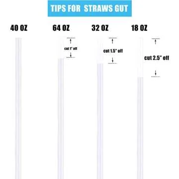 Greant 6 Pack Replacement Straws for Hydro Flask Straw Lid Wide Mouth Bottle with Straw Brush, 8 mm Plastic Straw for Hydroflask 32 oz (compatible with Hydroflask Wide Mouth)