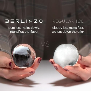 Berlinzo Ice Ball Maker - Clear Ice for Cocktails and Whiskey