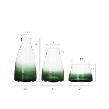 Stylish CONVIVA Glass Vase Set for Modern Home Decor