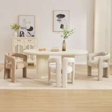 ZH4YOU Modern Barrel Dining Chairs Set of 4, Upholstered Velvet Accent Kitchen Chair Side Chair with Arm Comfy Vanity Chairs for Living Room Kitchen Dining Room, Khaki