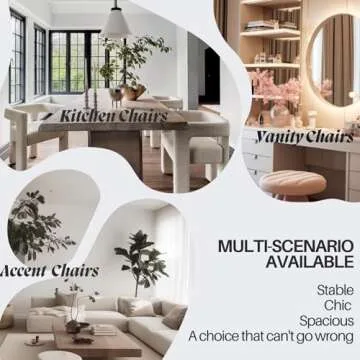 ZH4YOU Modern Barrel Dining Chairs Set of 4, Upholstered Velvet Accent Kitchen Chair Side Chair with Arm Comfy Vanity Chairs for Living Room Kitchen Dining Room, Khaki