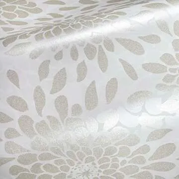 RoomMates RMK11480WP Beige Glitter Toss The Bouquet Peel and Stick Wallpaper, Large Sample