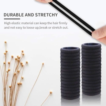 100PCS Hair Ties for Women and Girls - No Damage Elastic