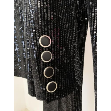 Stylish Platlogy Sequin Blazer Pant Suit Set for Parties