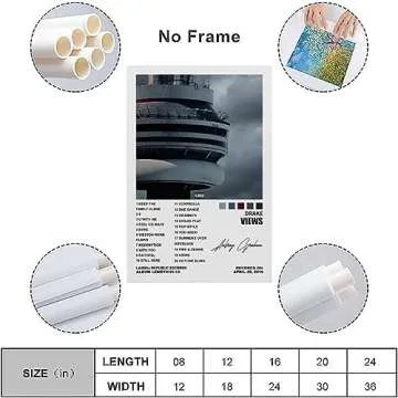 Drake Views Album Cover Canvas Wall Art Poster