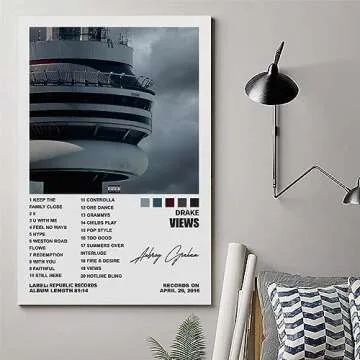 Drake Views Album Cover Canvas Wall Art Poster