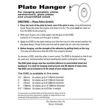 Flatirons Disc Adhesive Medium Plate Hanger Set (4-3 Inch Hangers)