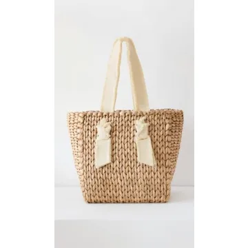 PAMELA MUNSON Women's Petite Isla Bahia Bag, Ivory, Tan, One Size