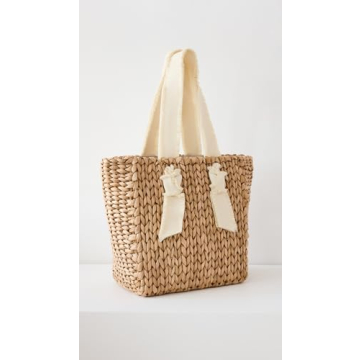 PAMELA MUNSON Women's Petite Isla Bahia Bag, Ivory, Tan, One Size