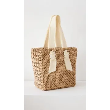 PAMELA MUNSON Women's Petite Isla Bahia Bag, Ivory, Tan, One Size