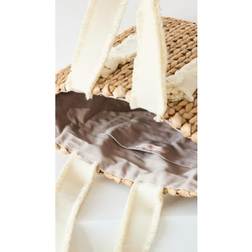 PAMELA MUNSON Women's Petite Isla Bahia Bag, Ivory, Tan, One Size