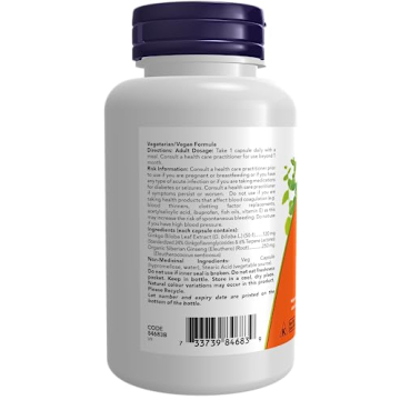 NOW Foods Ginkgo Biloba 120 mg Double Strength Veg Capsules