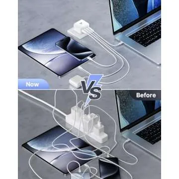 XUDUO USB C Wall Charger, 40W 4-Port USB C Charger Block, Fast Charging Block Dual Port PD Power Adapter + QC Wall Plug Multiport Type C for iPhone 15 Plus 14 13 12 11 Pro Max XS XR 8 7, Samsung