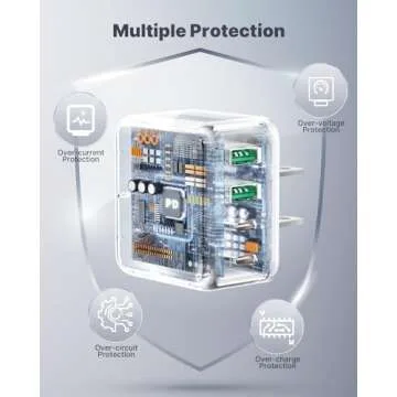 XUDUO USB C Wall Charger, 40W 4-Port USB C Charger Block, Fast Charging Block Dual Port PD Power Adapter + QC Wall Plug Multiport Type C for iPhone 15 Plus 14 13 12 11 Pro Max XS XR 8 7, Samsung