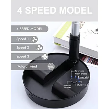 UN UNITEDTIME Adjustable Portable Fan with Remote Control