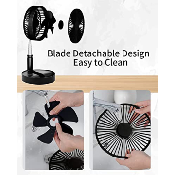UN UNITEDTIME Adjustable Portable Fan with Remote Control