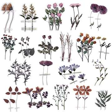 445 PCS Vintage Scrapbook Paper Journaling Scrapbooking Supplies Kit Aesthetic Decorative Craft Paper include 40 Sheet Flowers Stickers for Planner, Bullet Journaling, Junk Journal, Retro Crafts