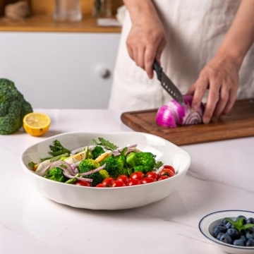 Stylish LERATIO 9.75" Ceramic Pasta Bowls Set of 4