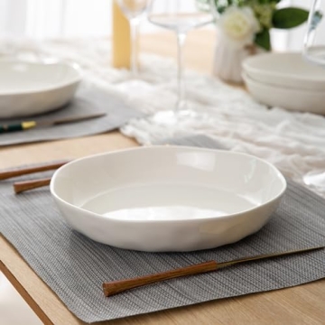 Stylish LERATIO 9.75" Ceramic Pasta Bowls Set of 4