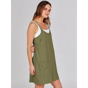 ANRABESS Women Summer Mini Romper Dress Athletic Outfit