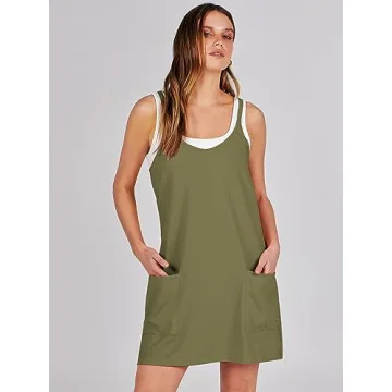 ANRABESS Women Summer Mini Romper Dress Athletic Outfit