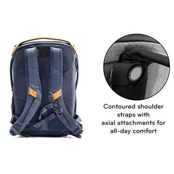 Peak Design Everyday Backpack V2 20L, Camera Bag, Laptop Backpack with Tablet Sleeves, Midnight (BEDB-20-MN-2)