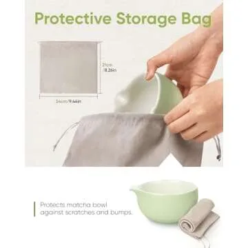 Ceramic Matcha Bowl with Spout for Easy Serving